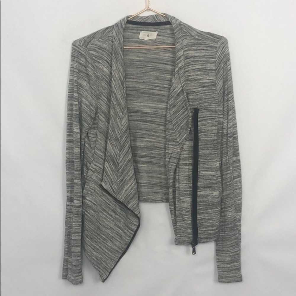 Lou & Grey Motto Zip Front Jacket Gray Like New C… - image 2