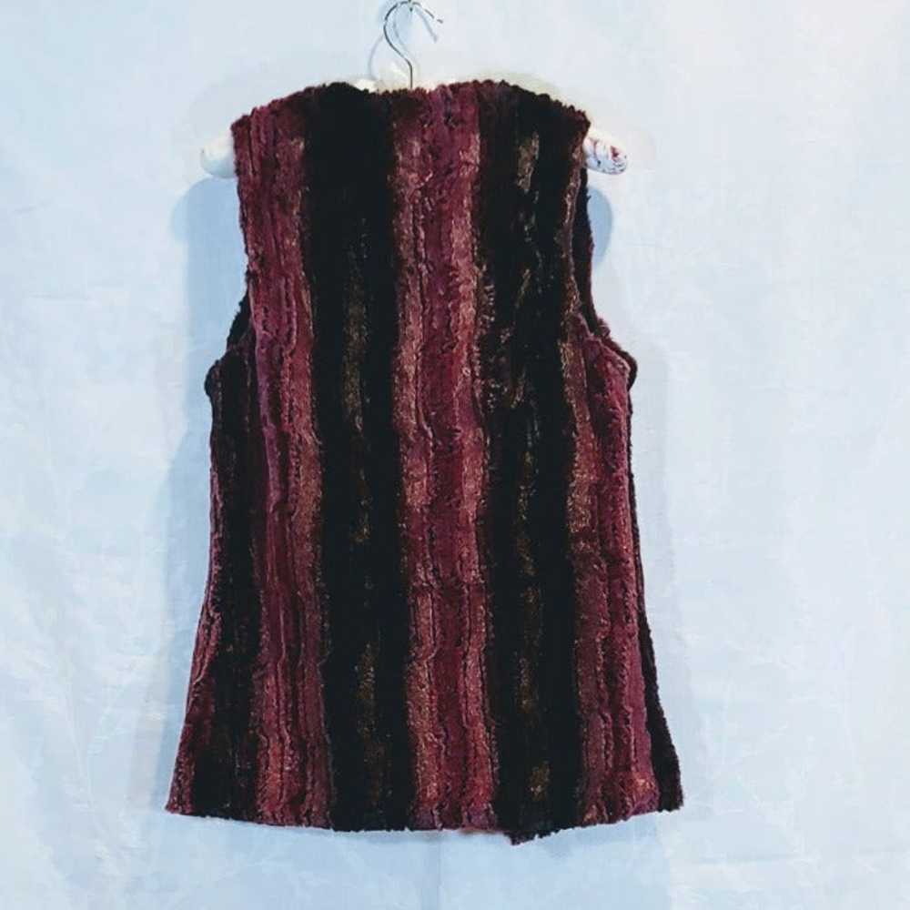 5/48 | Striped Faux Fur Vest | XS - image 2