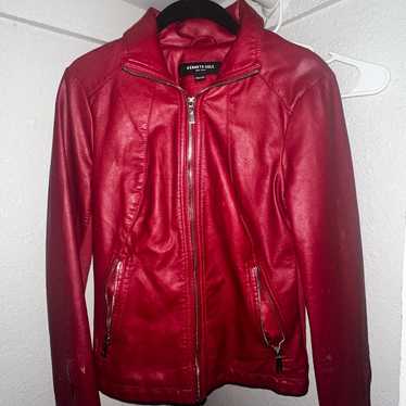 Spicy Red Kenneth Cole Faux Leather Jacket - image 1