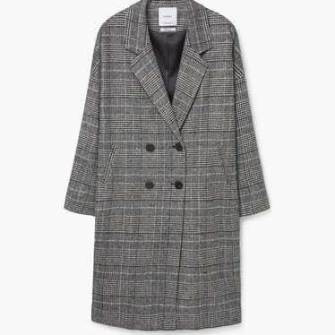 MANGO Plaid wool-blend Coat