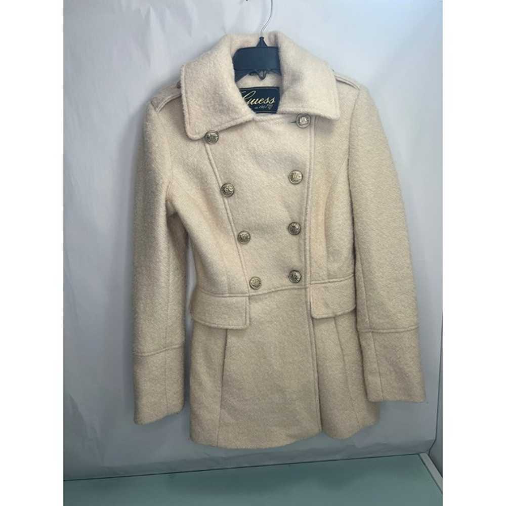 Vintage Guess Womens Pea Coat Double Breasted Cre… - image 1