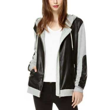 Aritzia Wilfred Free Leather Two Tone Hoodie - image 1