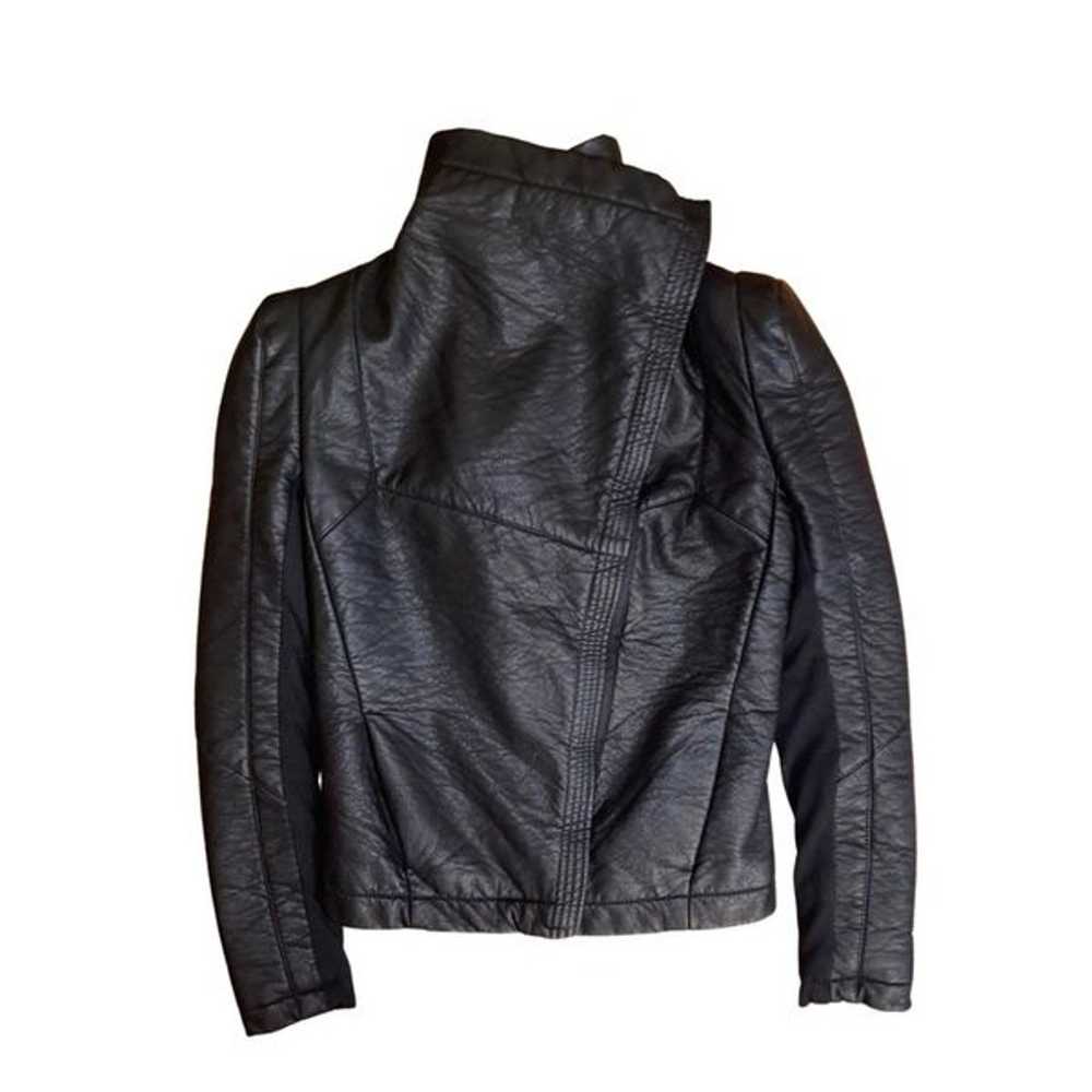 Paneled Faux Shearling / Faux Leather Jacket - Si… - image 4