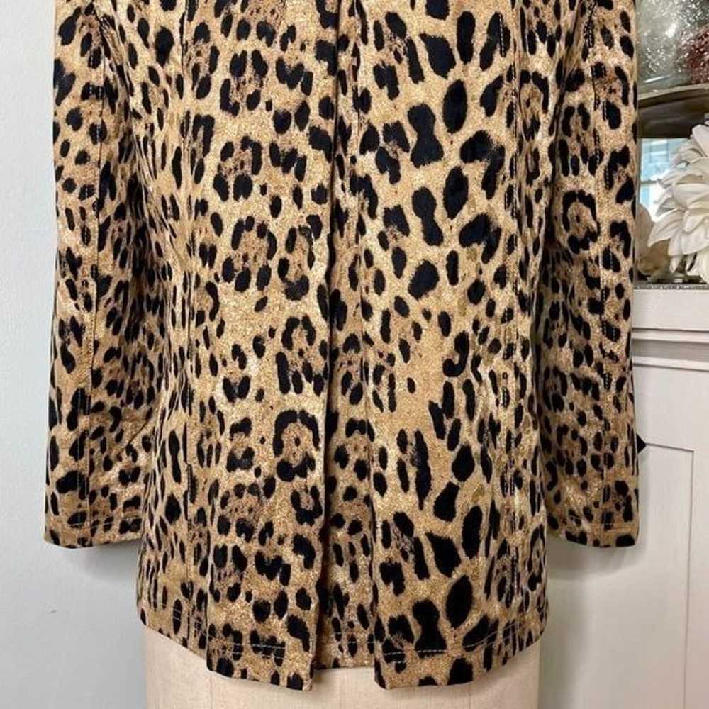 White House Black Market Leopard Print Jacket 4 S… - image 10