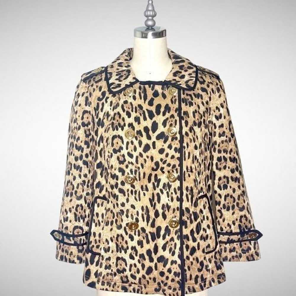 White House Black Market Leopard Print Jacket 4 S… - image 3