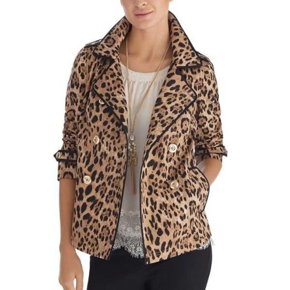 White House Black Market Leopard Print Jacket 4 S… - image 4