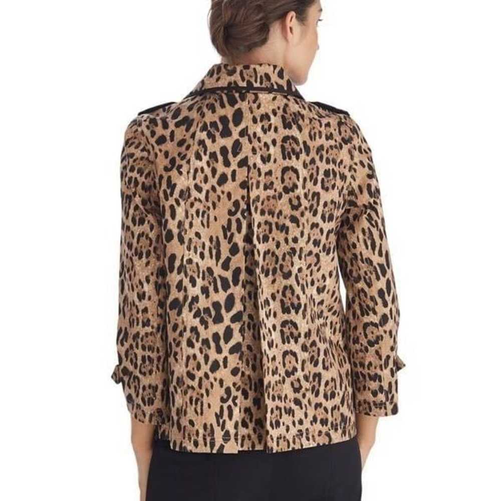 White House Black Market Leopard Print Jacket 4 S… - image 5