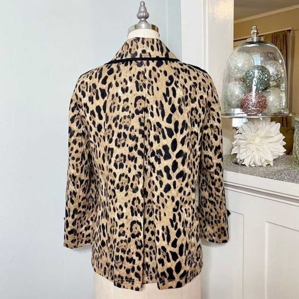 White House Black Market Leopard Print Jacket 4 S… - image 8