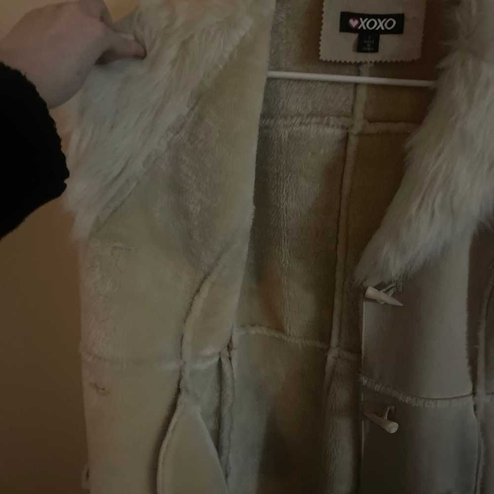 White faux fur Afghan coat - image 4