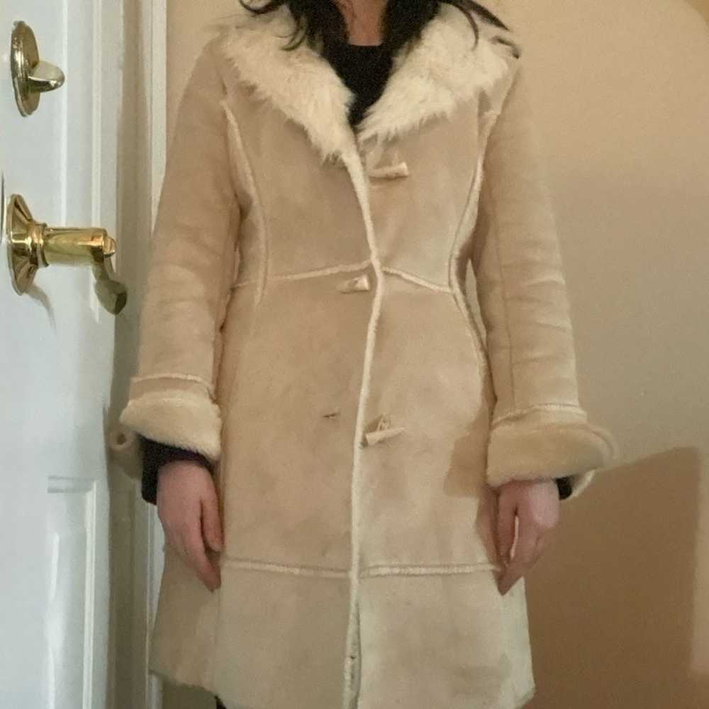 White faux fur Afghan coat - image 5