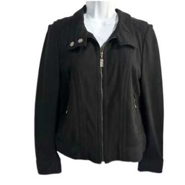 St. John Sport Black Full Zip Up Long Sleeve Jack… - image 1