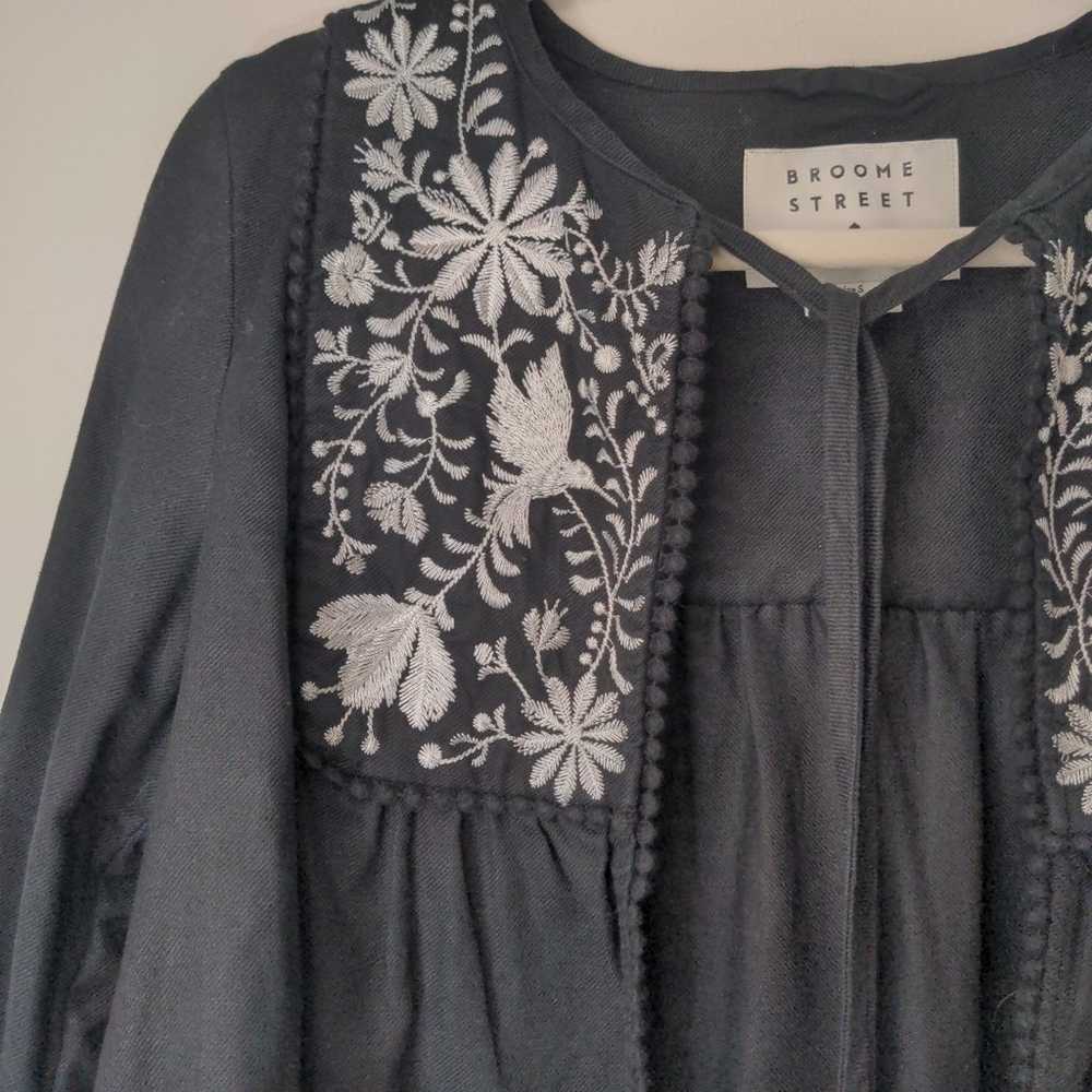 Kate Spade Floral Embroidered Pompom Jacket small - image 6