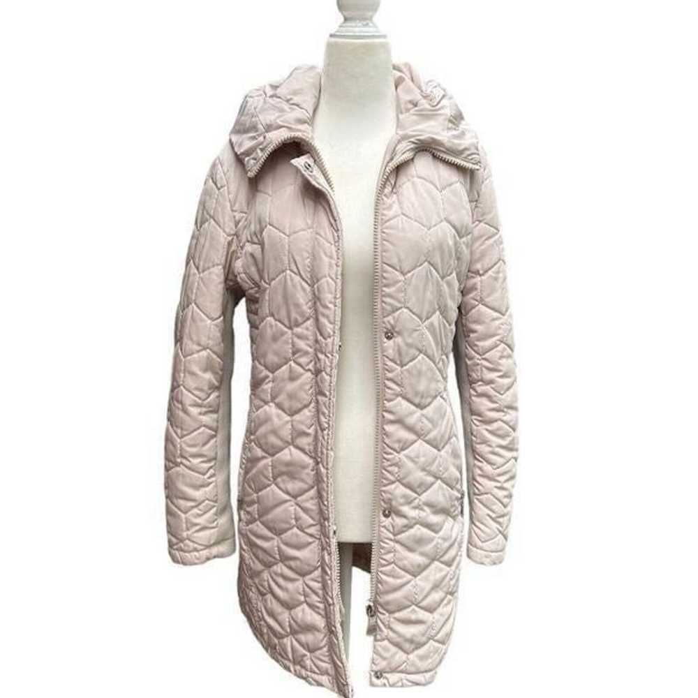 Calvin Klein Parka Coat Quilted Pale Pink Beige R… - image 3