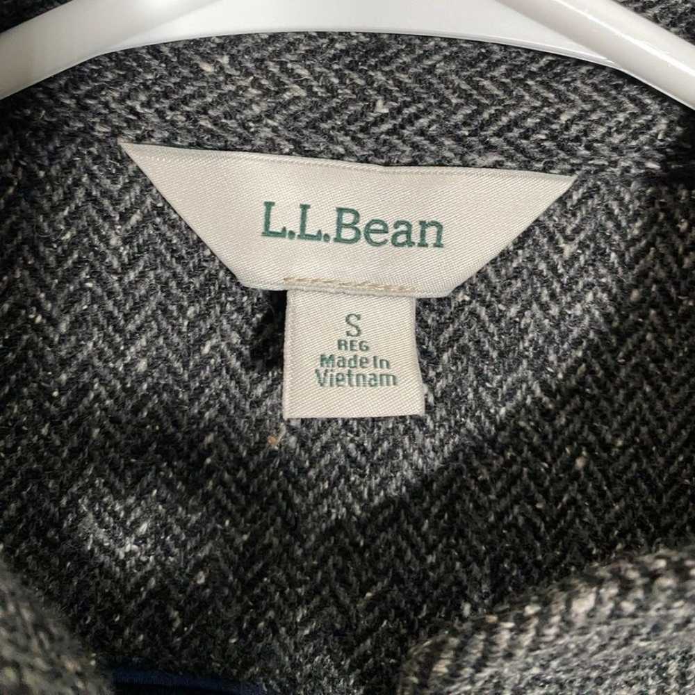 L.L. Bean Stockington Jacket Herringbone Gray vir… - image 10