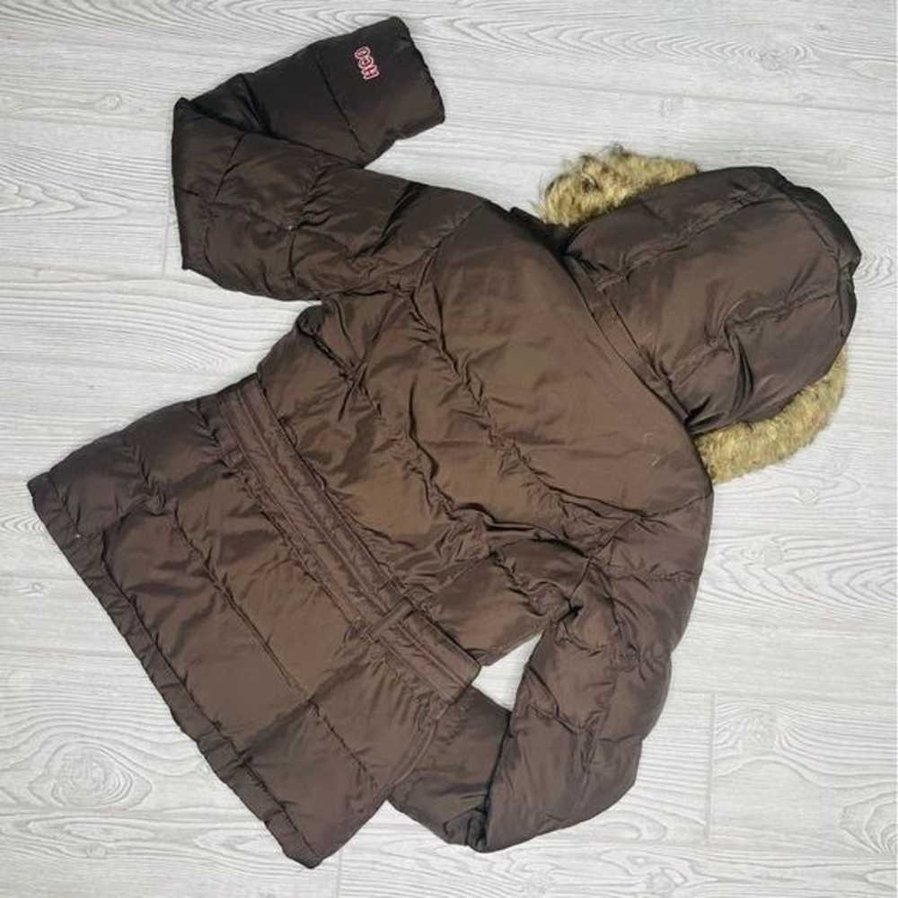 Hollister brown down removable faux fur hooded co… - image 11
