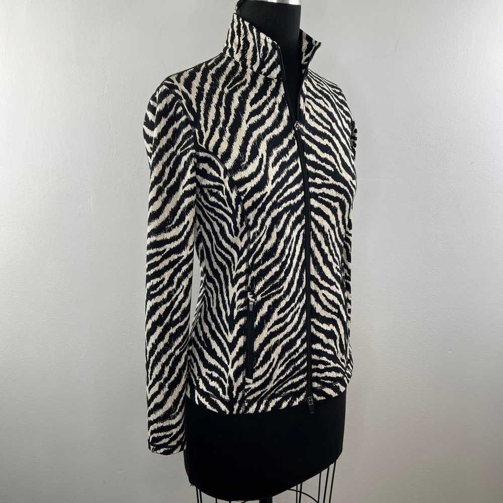 J MCLAUGHLIN Black White Zebra Stripe Performance… - image 4