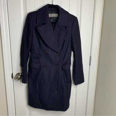 Zara blue wool blend double breasted trench coat … - image 1
