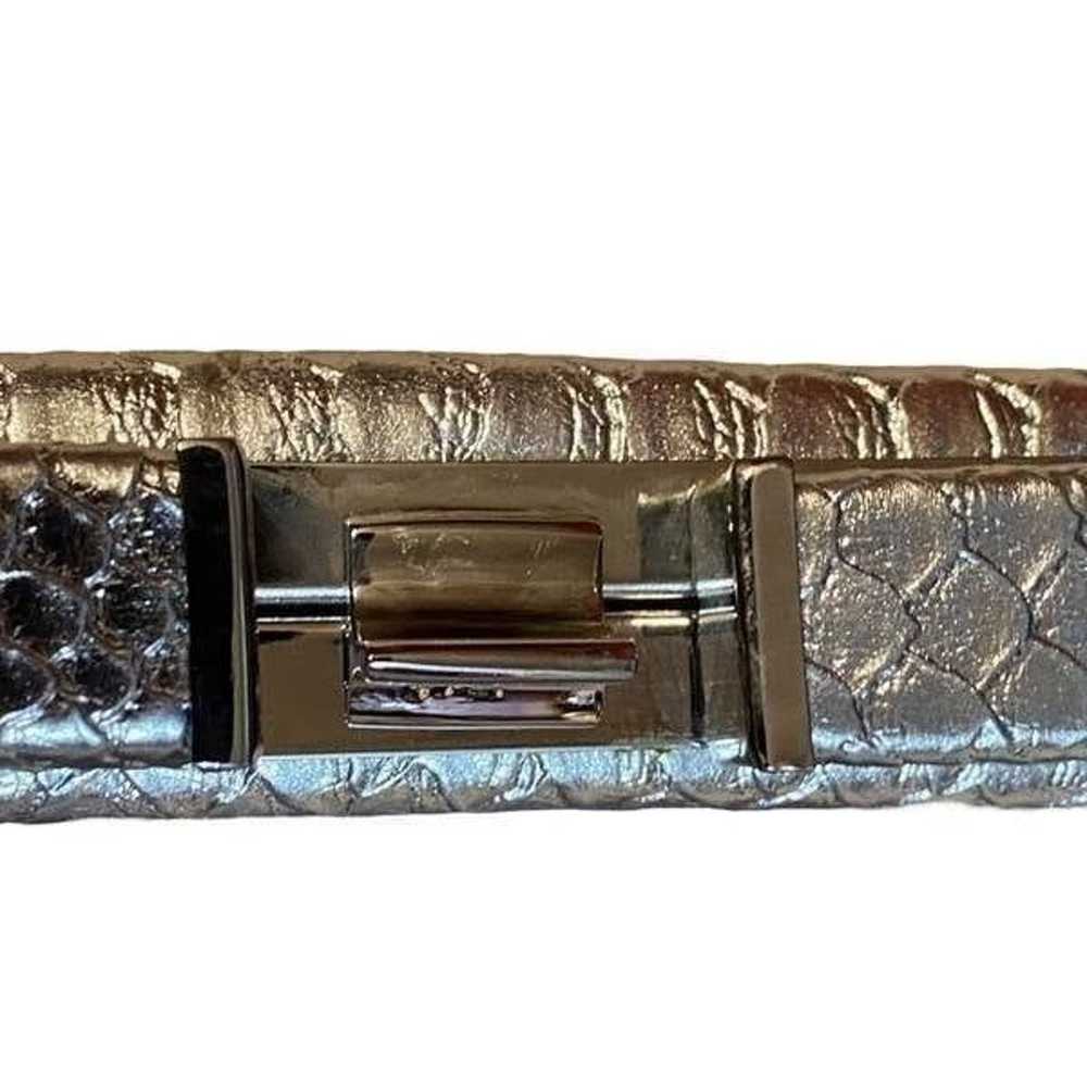 Vintage Metallic Silver Clutch | Handbag | Evenin… - image 4