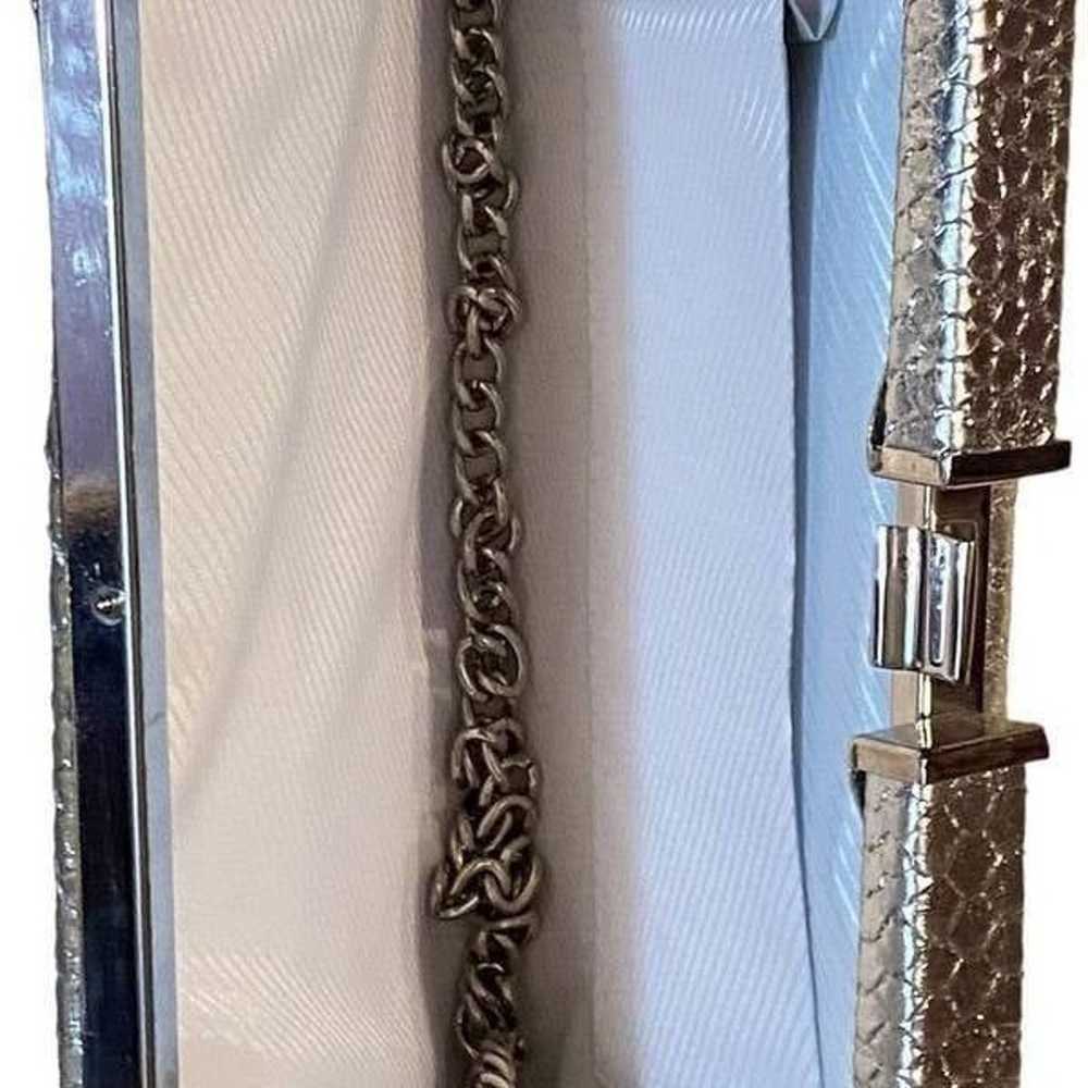 Vintage Metallic Silver Clutch | Handbag | Evenin… - image 5