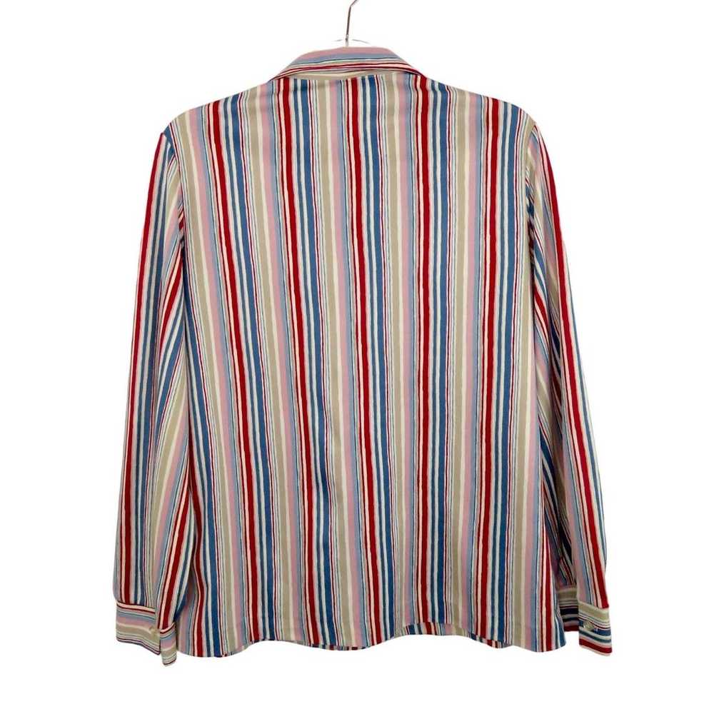 RRRuss 1980s Colorful Candy Stripe Button Down Ca… - image 3
