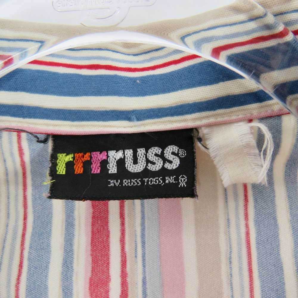 RRRuss 1980s Colorful Candy Stripe Button Down Ca… - image 4