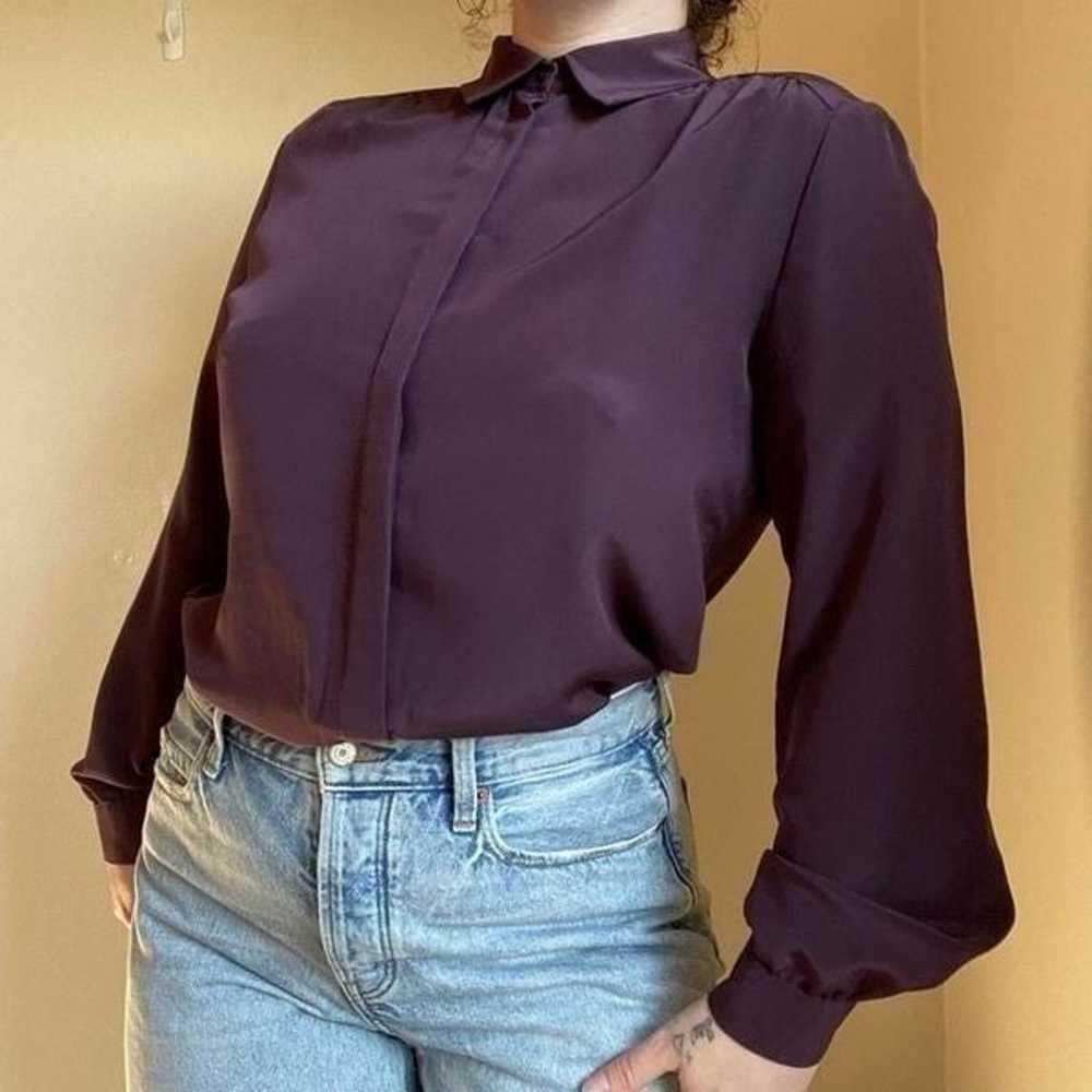 Vintage plum blouse - image 7