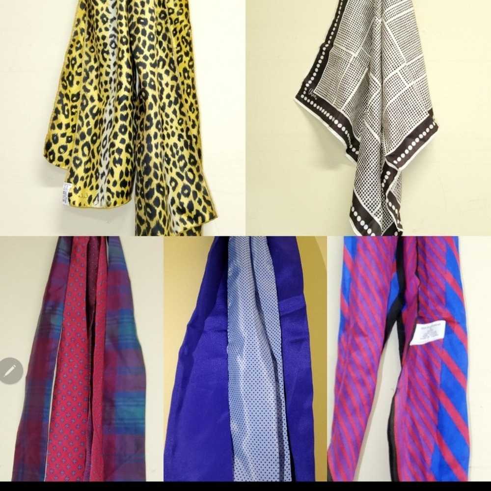 8 vintage retro scarves neckerchief bandana hair … - image 1