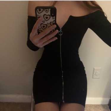 Black off the shoulder dress - image 1