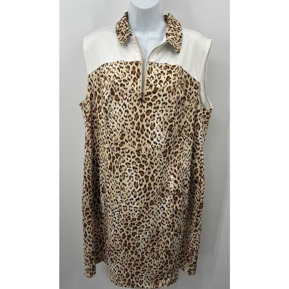 Chico's Zenergy Cheetah Print Golf Dress With Sid… - image 4