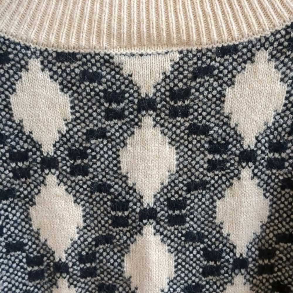 Vintage balloon sleeve geometric sweater. - image 5
