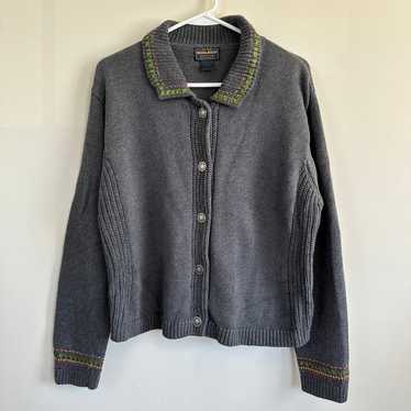 Woolrich Vintage Cardigan Sweater Button Front Em… - image 1