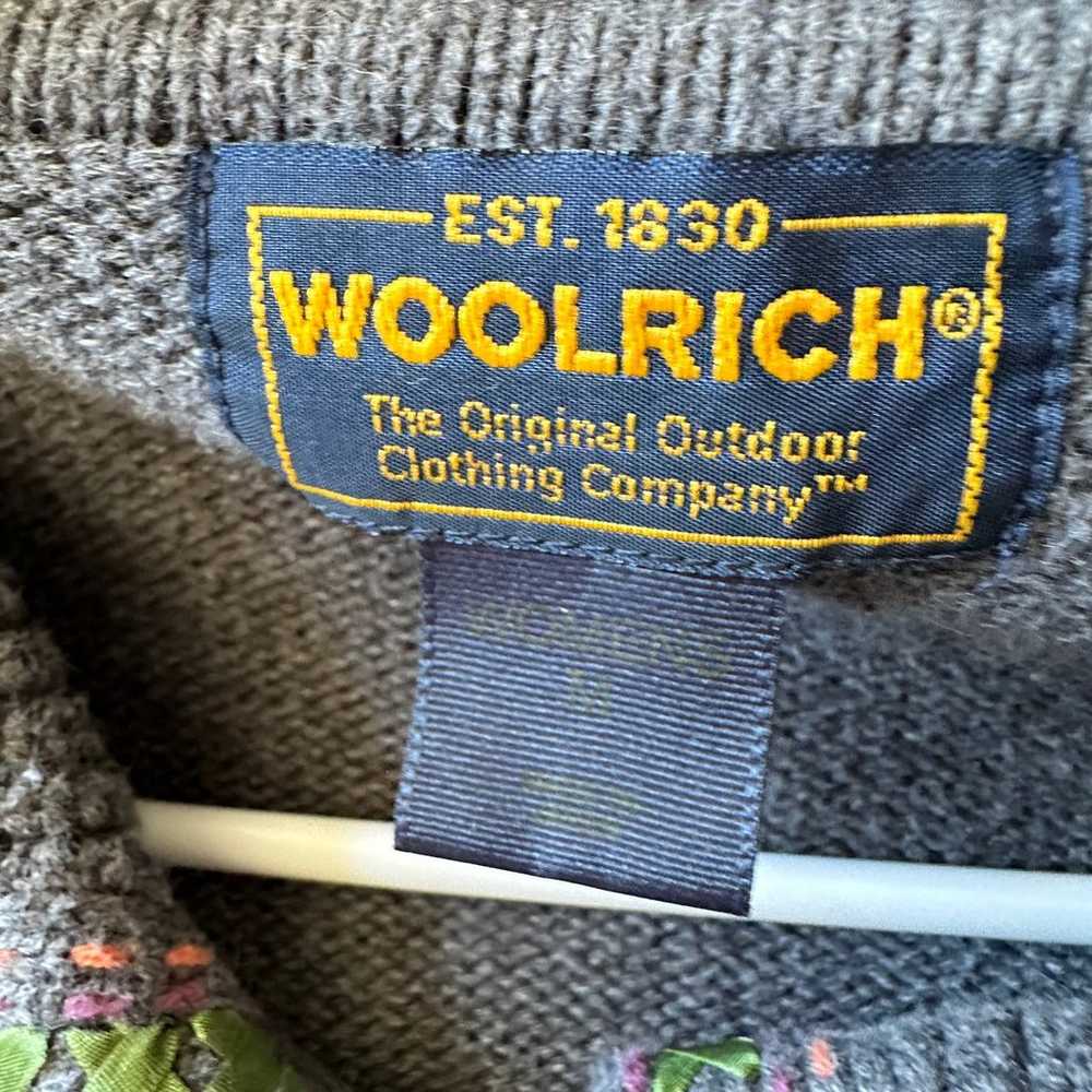 Woolrich Vintage Cardigan Sweater Button Front Em… - image 9