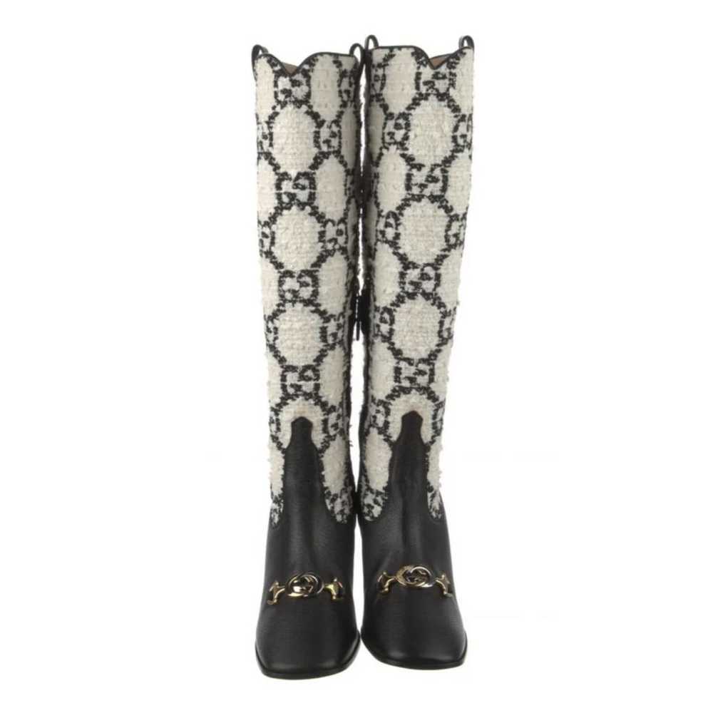 Gucci Marmont leather boots - image 5