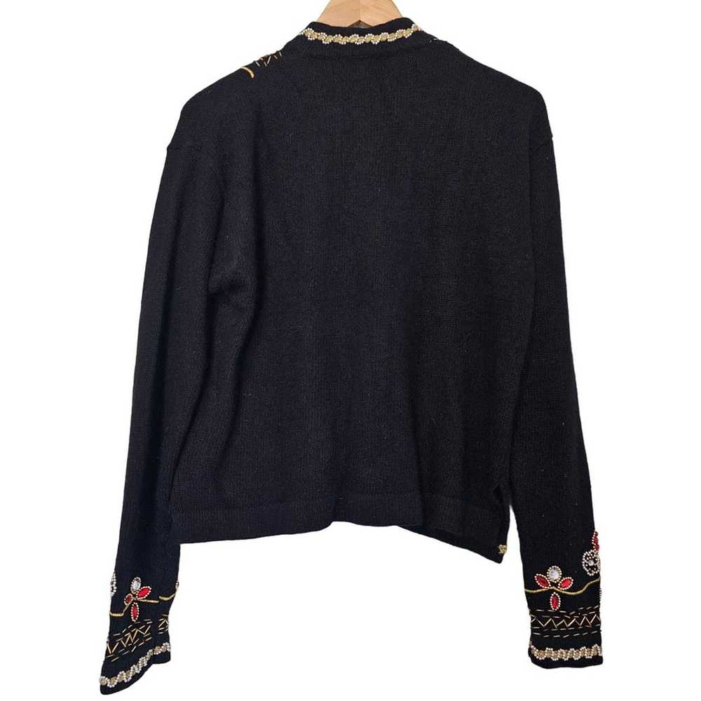 Vintage Pierre Cardin Sweater Womens Large 90s Bl… - image 2