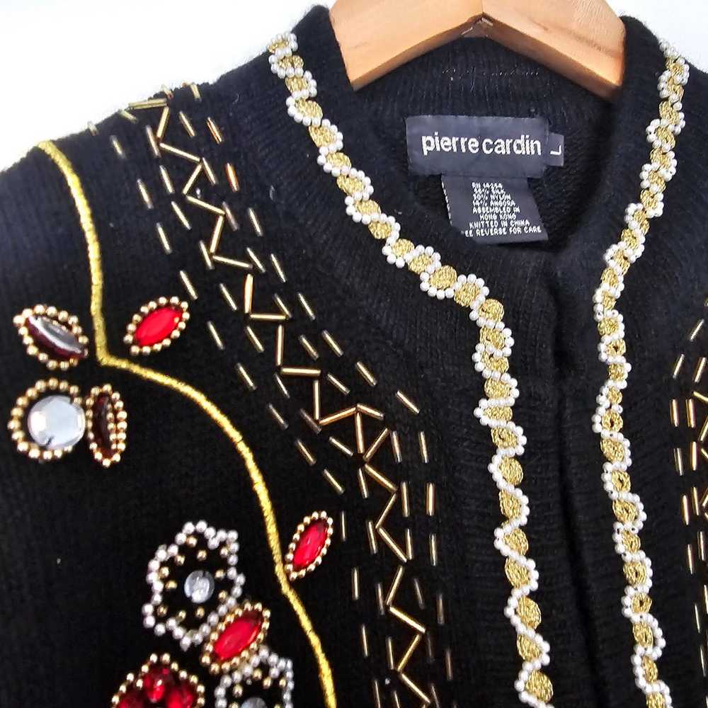 Vintage Pierre Cardin Sweater Womens Large 90s Bl… - image 4