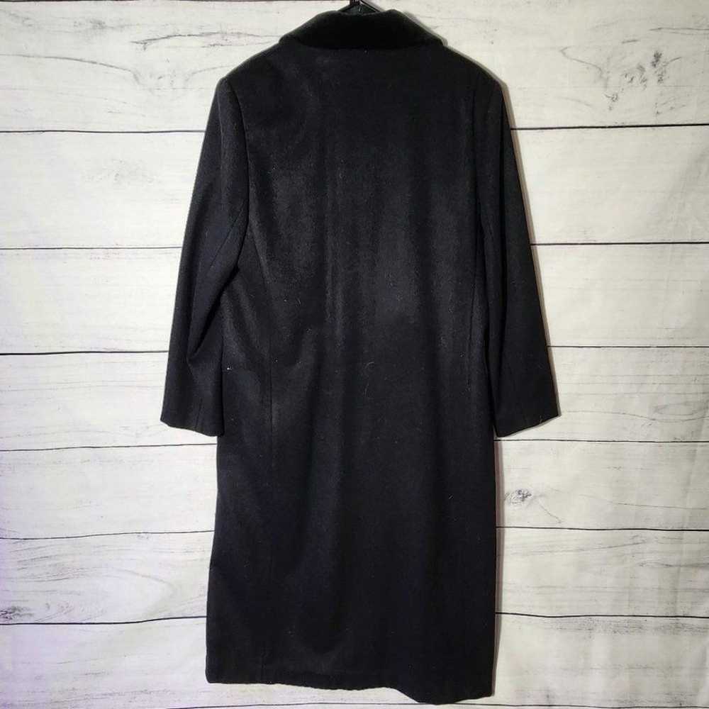Vtg Vintage Black Womens Pendleton Long Wool Coat… - image 7