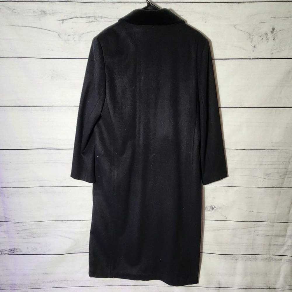 Vtg Vintage Black Womens Pendleton Long Wool Coat… - image 8