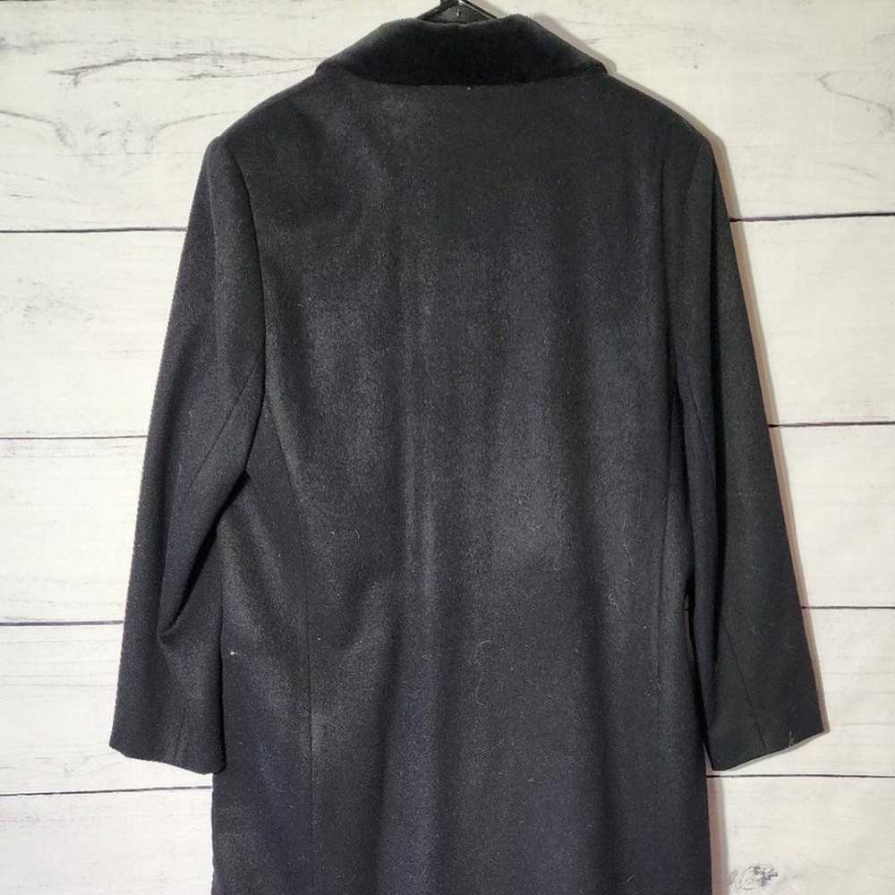 Vtg Vintage Black Womens Pendleton Long Wool Coat… - image 9