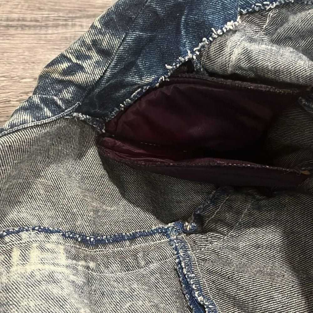 Vintage Winlit Acid Washed Denim Jacket Leather F… - image 12