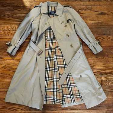 Burberrys Trench Coat Vintage Double Breasted Wit… - image 1