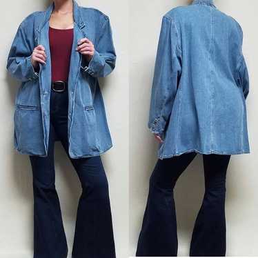 Western 80s Vintage Baccini Light Wash Stone Wash… - image 1