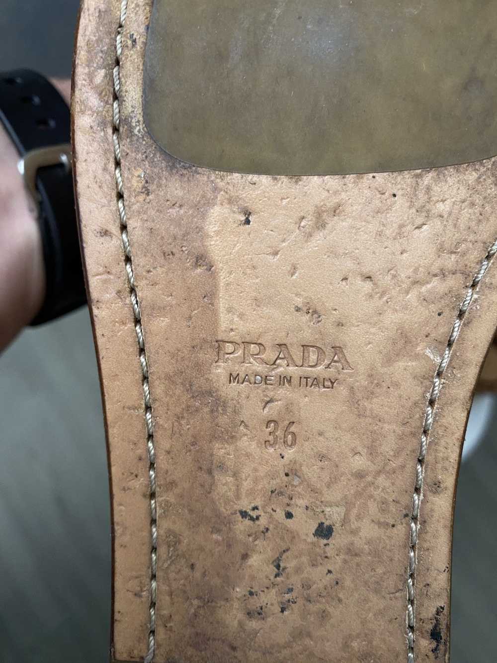 Prada × Streetwear × Vintage PRADA Wedge Leather … - image 12