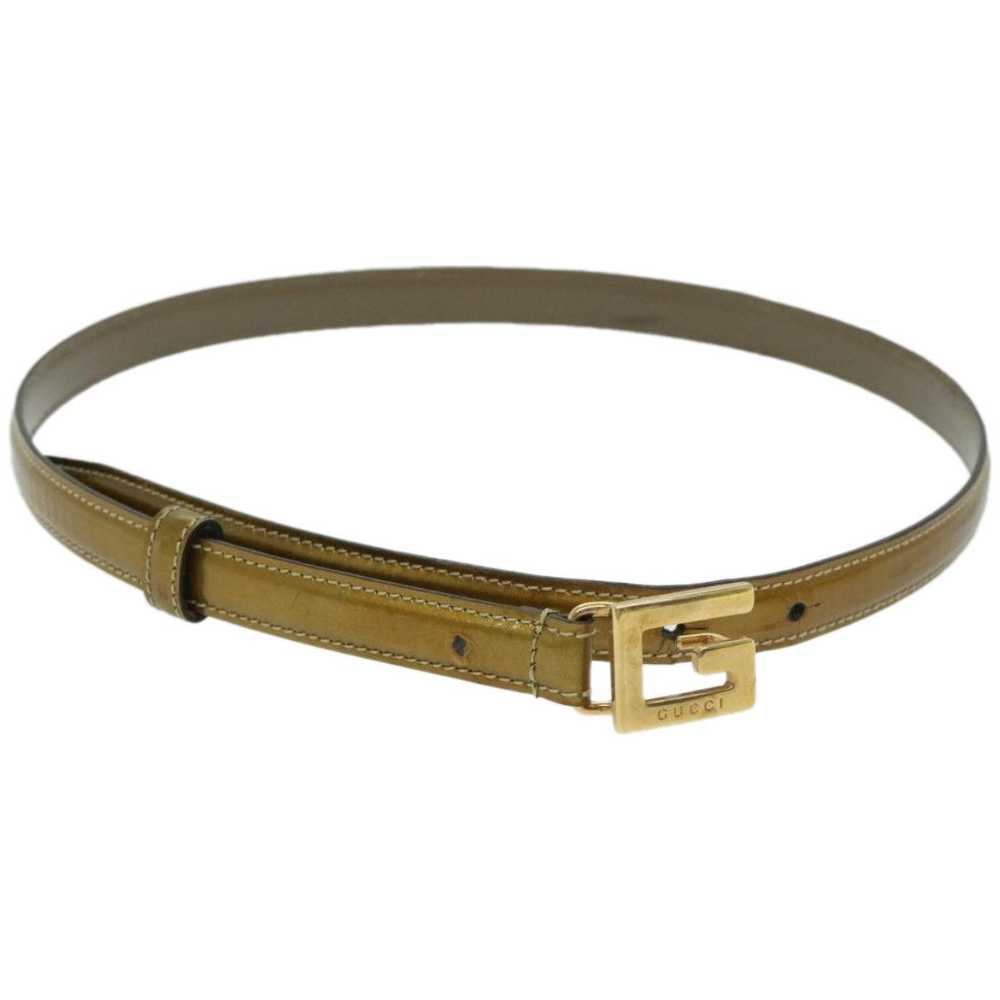Gucci GUCCI Belt Leather 30.3"" Gold Tone 65 26 0… - image 2