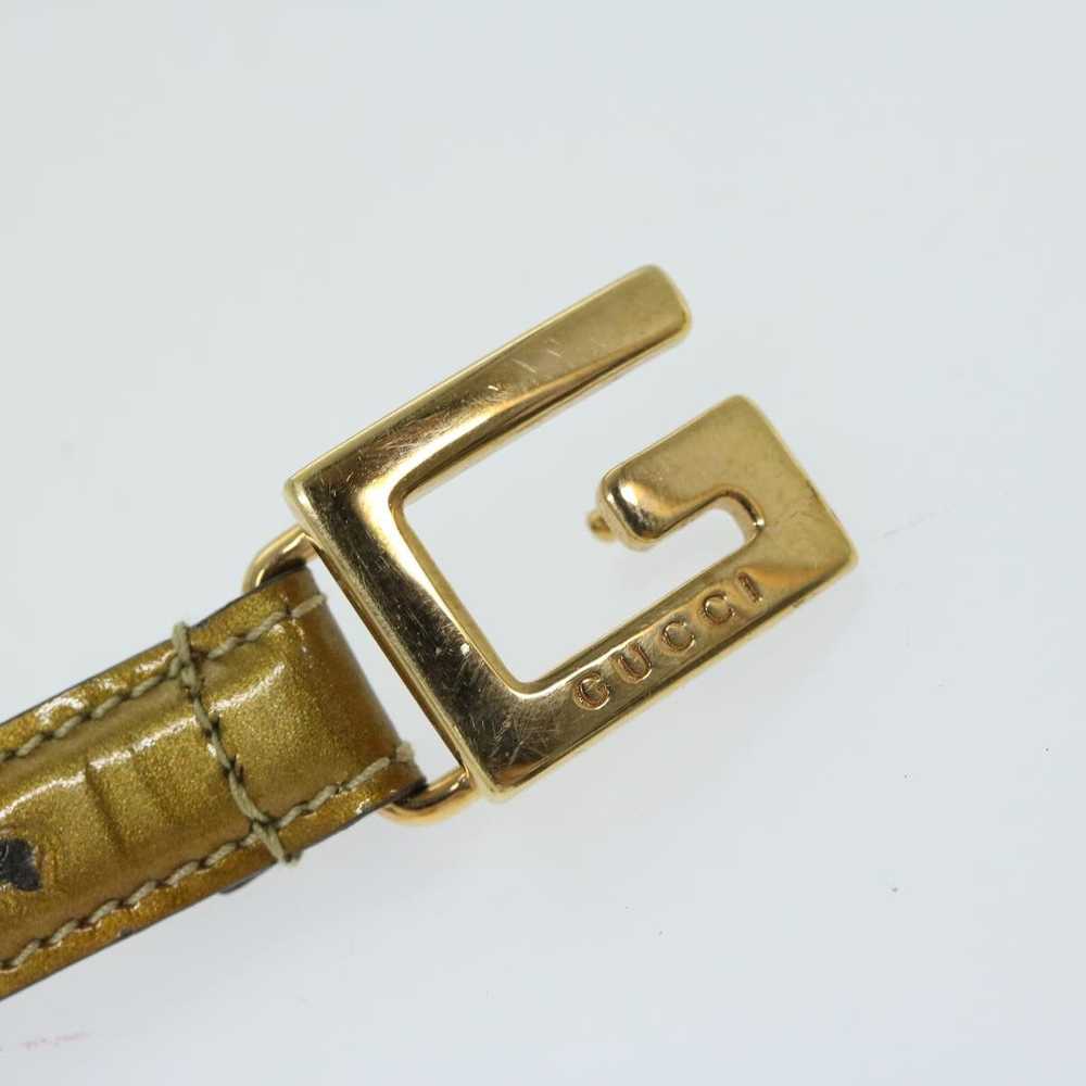 Gucci GUCCI Belt Leather 30.3"" Gold Tone 65 26 0… - image 6