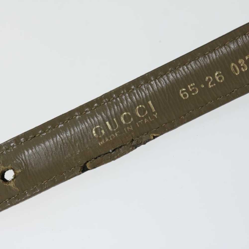 Gucci GUCCI Belt Leather 30.3"" Gold Tone 65 26 0… - image 9