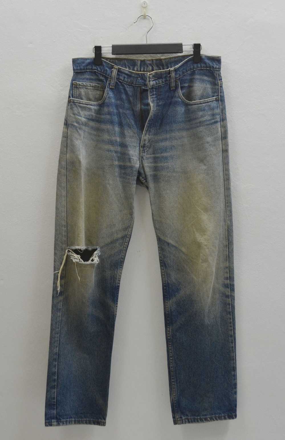 Distressed Denim × Levi's Levis 505 Jeans 90s DIS… - image 1