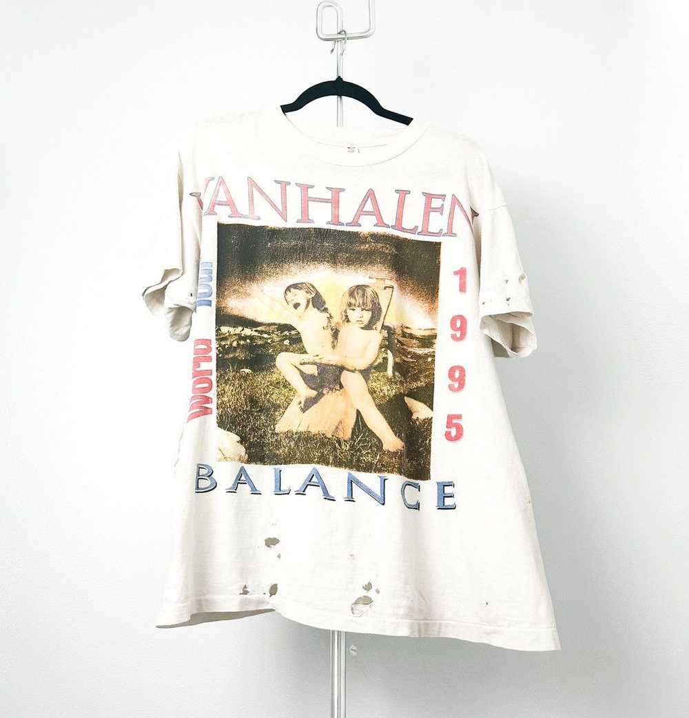 Band Tees × Vintage 90’s THRASHED Van Halen BALAN… - image 1
