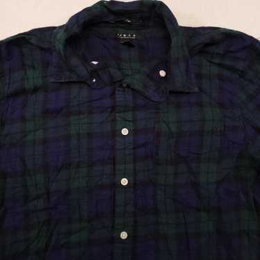 21 Men 21 Men Tartan Flannel Button Up Shirt Mens… - image 1