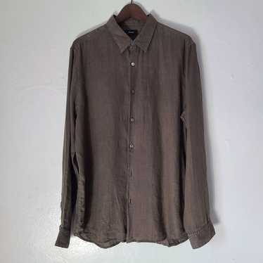 Theory Theory Irving 100% Soft Linen Twill Button 