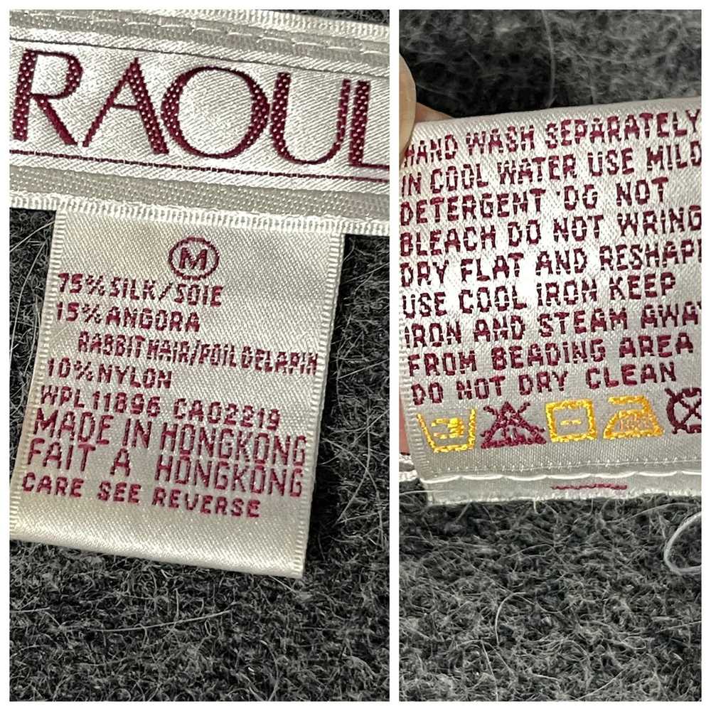 Vintage Vintage Raoul Gray Silk Angora Sweater Sz… - image 10